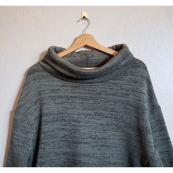 Anthropologie Saturday Sunday Marl Oversized Funnel Neck Sweater Green Women's M - Picture 4 of 12